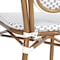 Flash Furniture Lourdes Thonet French Bistro Stacking Chair, White and Gray PE Rattan and Bamboo Print Alum Frame SDA-AD642002S-WHGY-NAT-GG - alternate 7